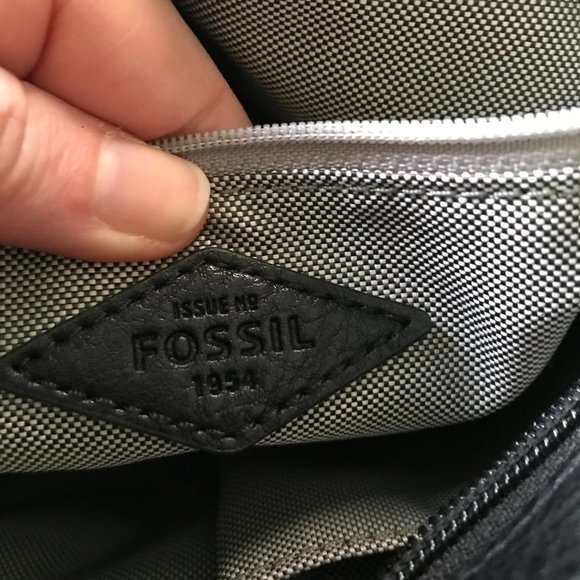 Fossil Amelia Black Leather and Speckled Calf Hair Backpack Convertible Bag main image 9